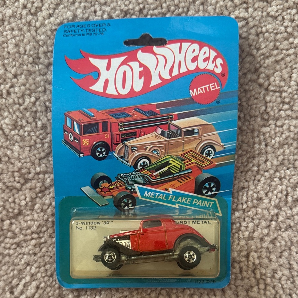 Hot Wheels 3‑Window ’34 #1132 – 1979 – New in Package